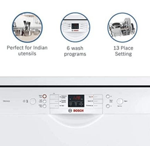 Bosch 13 Place Settings Dishwasher (SMS66GW01I, White) - Image 3